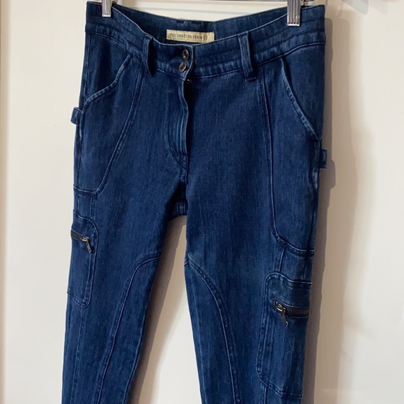 French Connection Womens Skinny Jeans Blue Medium Washed AU 10 Zip Fly - Picture 4 of 9